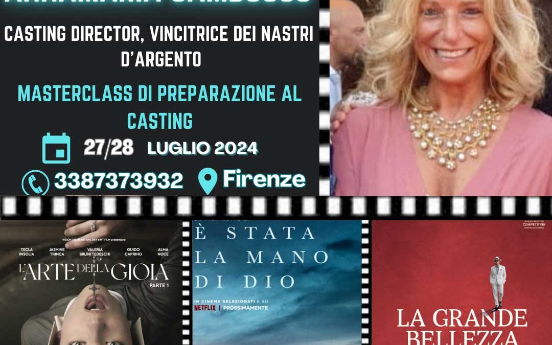 MASTERCLASS CON LA CASTING ANNA MARIA SAMBUCCO