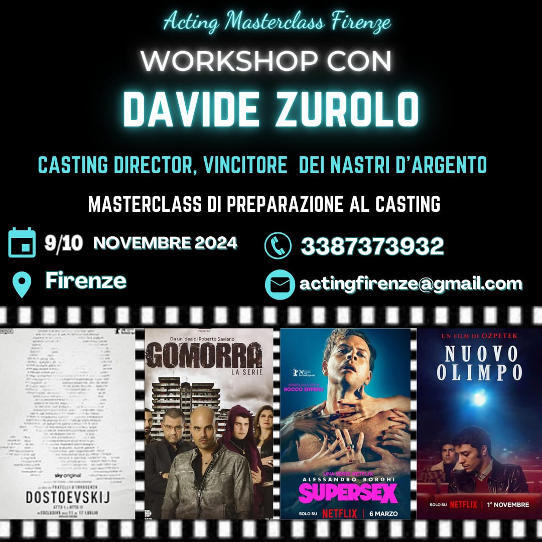 MASTERCLASS CON IL CASTING DIRECTOR DAVIDE ZUROLO